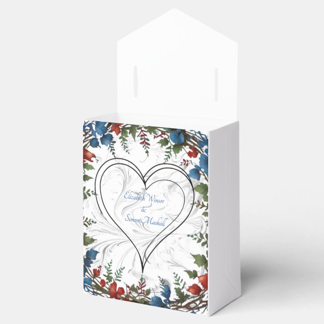 Beautiful,elegant & whimsical wedding themed decor favour box (Opened)