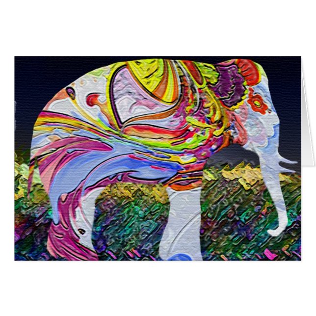 Beautiful Elephant Card (Front Horizontal)