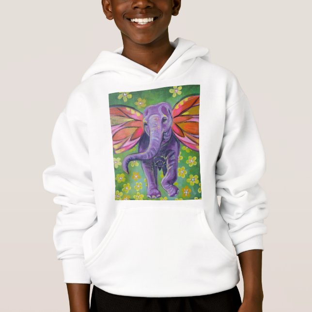 Beautiful elephant image hoodie (Front)