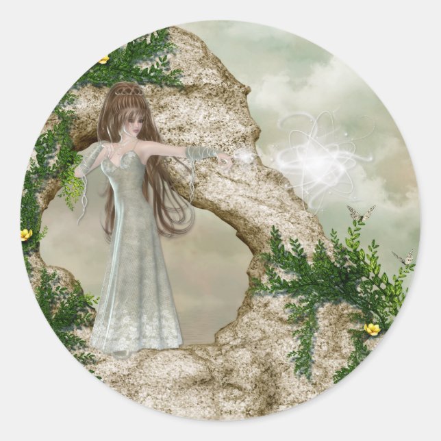 Beautiful Elven Magic Fantasy Stickers (Front)