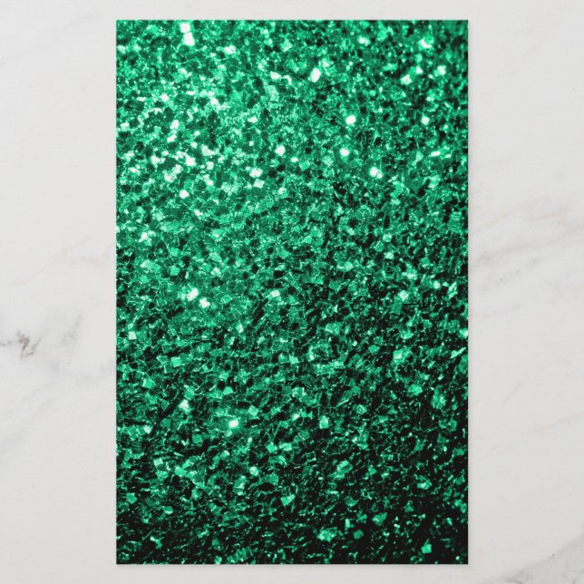 Beautiful Emerald Green glitter sparkles Flyer (Front)