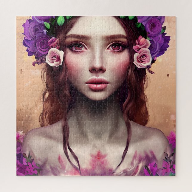 Beautiful Enchantress Fantasy AI Art   Jigsaw Puzzle (Vertical)