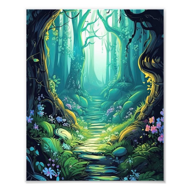 Beautiful Enchated Forest Photo Print (Front)