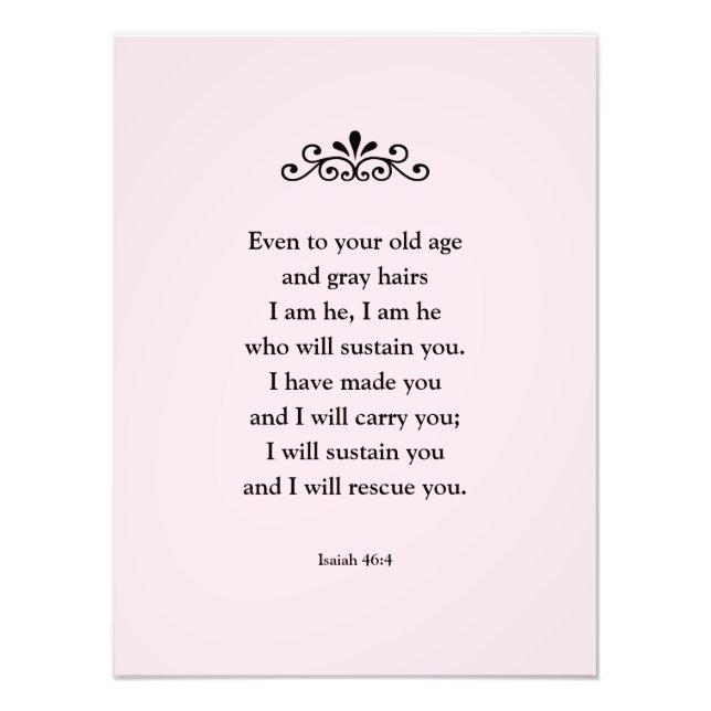 Beautiful Encouraging Scripture Bible Verse Isaiah Photo Print (Front)