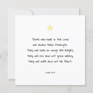 Beautiful Encouraging Scripture Bible Verse Quote Holiday Card