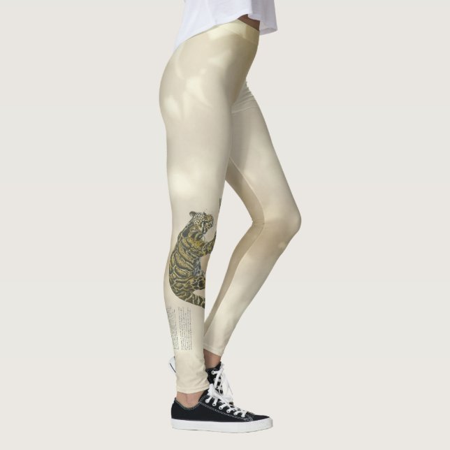 Beautiful Endangered Clouded Leopard Artwork Leggings (Right)