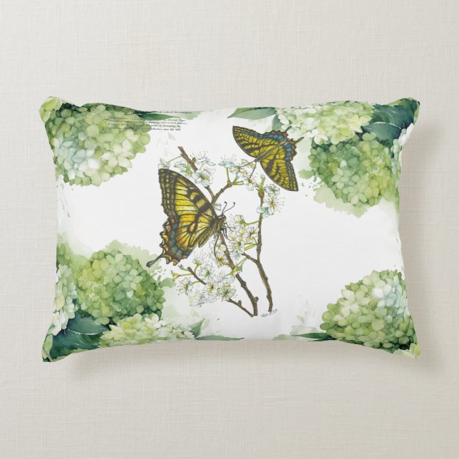 Beautiful Endangered Tiger Swallowtail butterfly Decorative Cushion (Front)