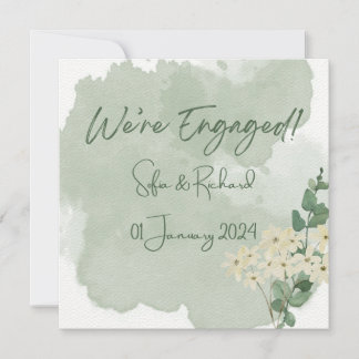 Beautiful engagement announcement card