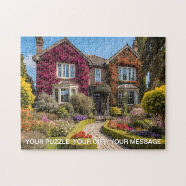 Beautiful English Country House and Garden  Jigsaw Puzzle (Horizontal)