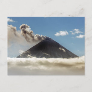 Beautiful eruption Klyuchevskoy Volcano. Russia Postcard