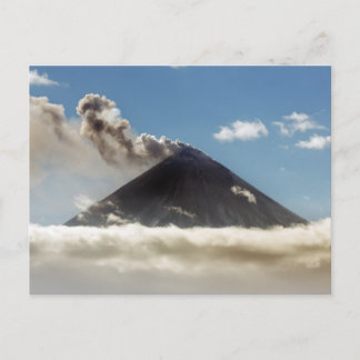 Beautiful eruption Klyuchevskoy Volcano. Russia Postcard