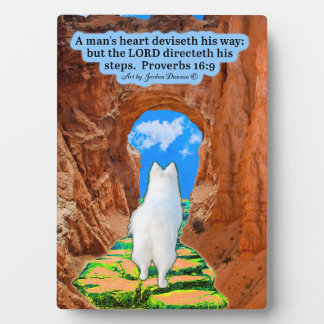 Beautiful Eskie Scripture Plaque Proverbs 16:9