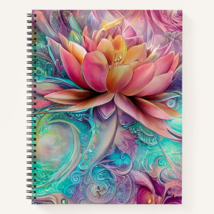Beautiful Ethereal Whimsical Lotus Flower Notebook