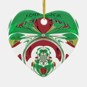 Beautiful Ethiopia Lovely Hakuna Matata I love Hea Ceramic Ornament