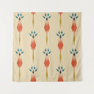 Beautiful Ethnic abstract ikat art. Seamless Kasur Tapestry