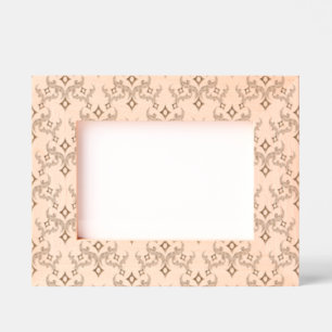 Beautiful ethnic Damascus pattern pointillism Etched Frames