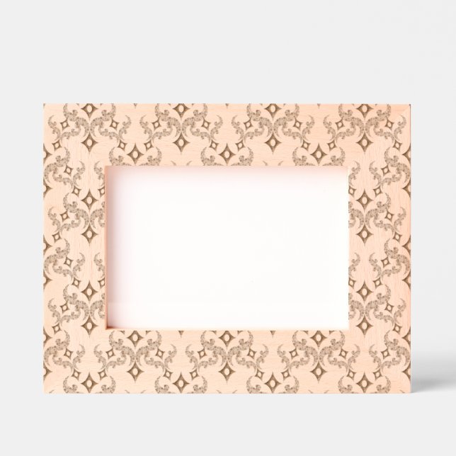 Beautiful ethnic Damascus pattern pointillism Etched Frames (Front)