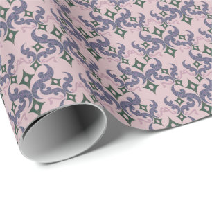 Beautiful ethnic Damascus pattern pointillism  Wrapping Paper