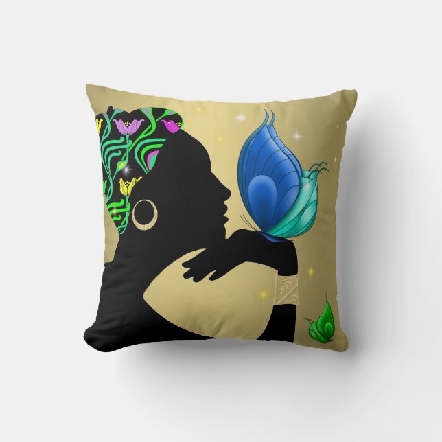 Beautiful Ethnic Woman Pillow (Front)