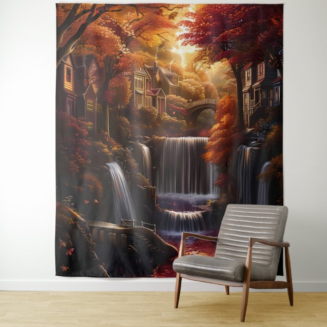 Beautiful Evening Wedding Backdrop Tapestry (In Situ)