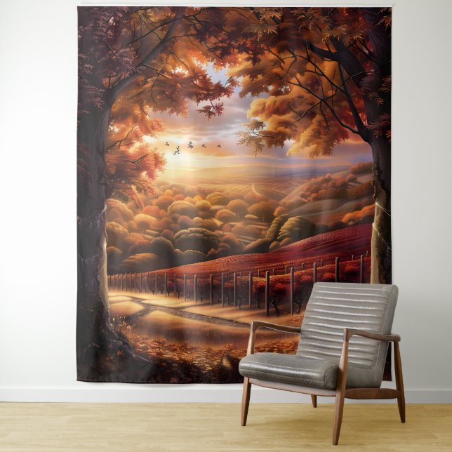 Beautiful Evening Wedding Backdrop Tapestry (In Situ)