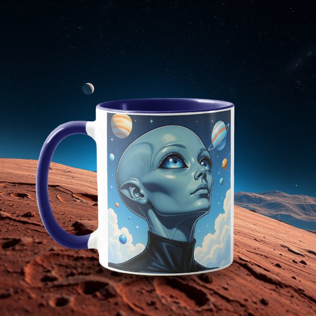 Beautiful Extraterrestrial Alien Being personalise Mug (Creator Uploaded)