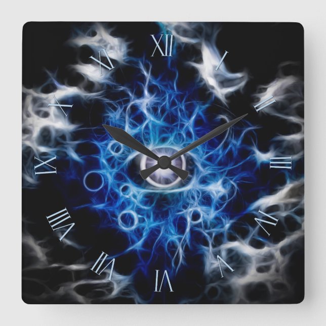 Beautiful Eye Design Square Wall Clock (Front)