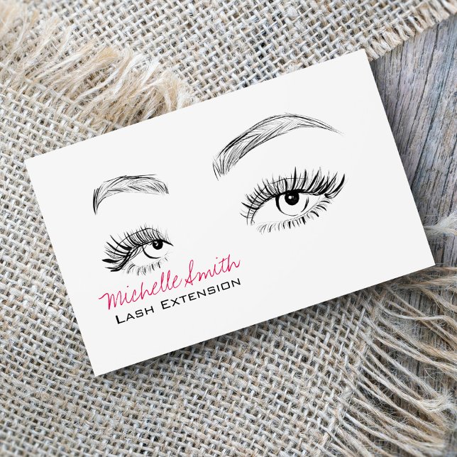 Beautiful eyes Long lashes Lash Extension Business Business Card (Creator Uploaded)