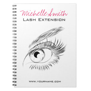 Beautiful eyes Long lashes Lash Extension Notebook