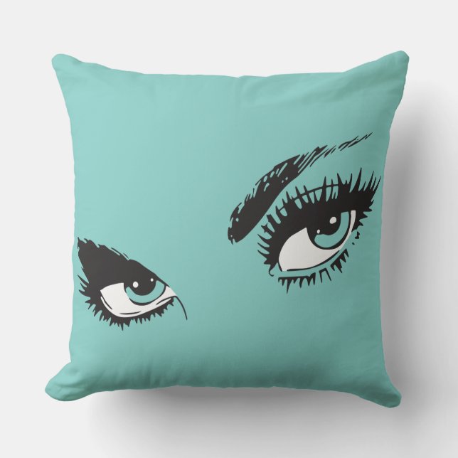 Beautiful Eyes Throw Pillow (Front)