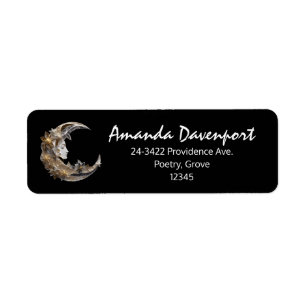 Beautiful Face in the Moon Address Return Address Label