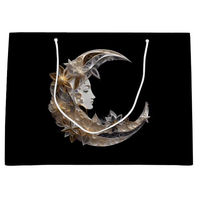  Beautiful Face in the Moon Large Gift Bag (Front)