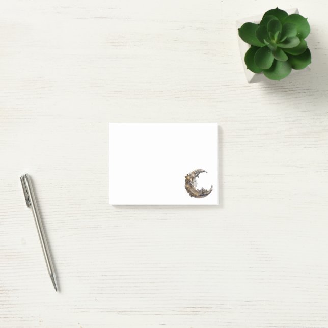 Beautiful Face in the Moon Post-it Notes (Office)