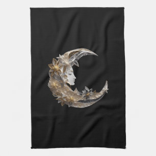 Beautiful Face in the Moon Tea Towel