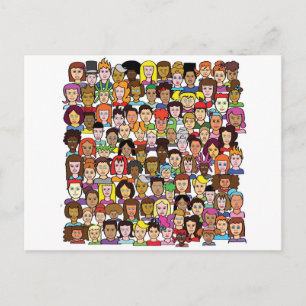 Beautiful Faces Postcard