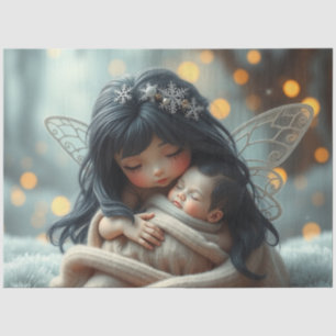 Beautiful Fairy and Baby Fantasy Art Tissue Paper