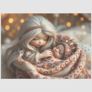 Beautiful Fairy and Baby Fantasy Art Tissue Paper