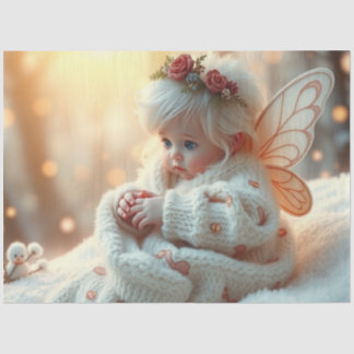 Beautiful Fairy and Baby Fantasy Art Tissue Paper