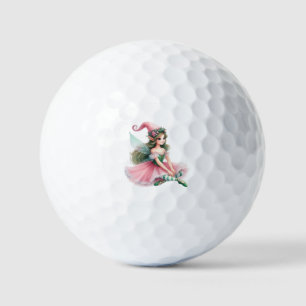 Beautiful Fairy Gnome with Striped Tights Women's Golf Balls