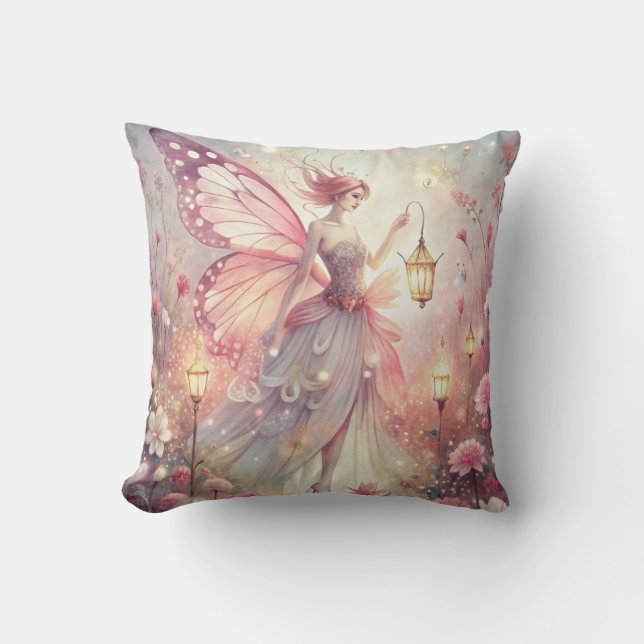 Beautiful Fairy in Garden Cushion (Front)