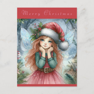 Beautiful Fairy Merry Christmas Postcard