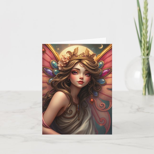 Beautiful Fairy Portrait Card (Front)