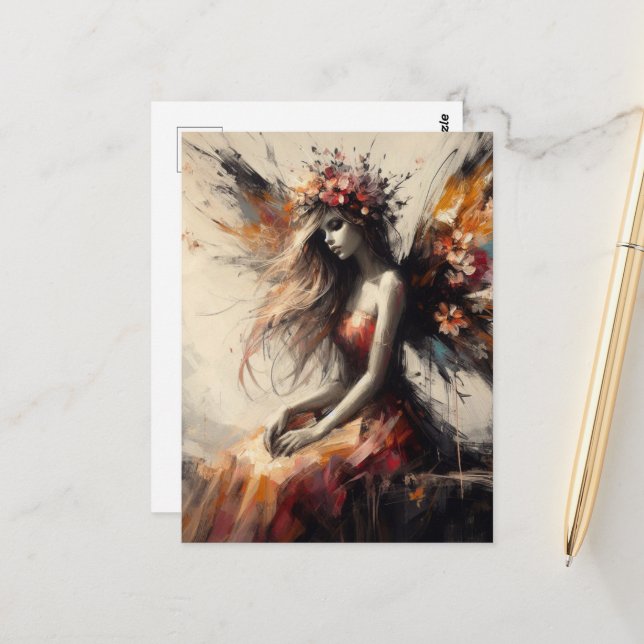 Beautiful Fairy Postcard (Front/Back In Situ)