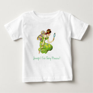 Beautiful Fairy Princess with Customised Name Baby T-Shirt