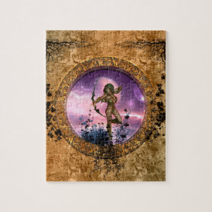 Beautiful fairy with arrow and bow jigsaw puzzle