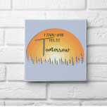 Beautiful Faith Sunrise I Know Who Holds Tomorrow Faux Canvas Print<br><div class="desc">Beautiful Faith Sunrise I Know Who Holds Tomorrow Faux Canvas Print. Enjoy this gorgeous bright yellow to golden sunrise above an outlined forest. Each day begins with "I know who holds tomorrow". Makes a wonderful gift for your family and friends of faith.</div>