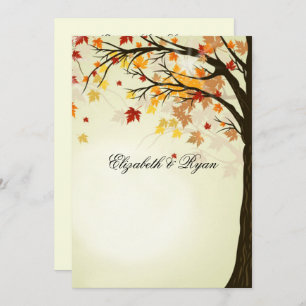 Beautiful Fall Colours, Autumn Wedding Invitation