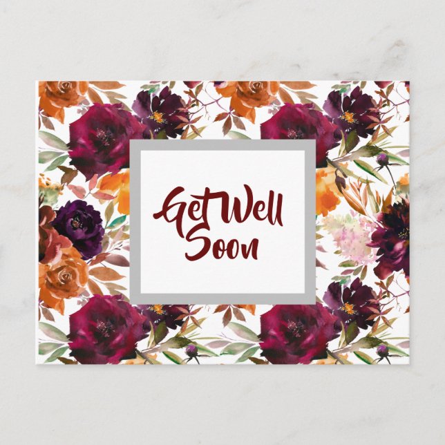 Beautiful Fall Colours Get Well  Postcard (Front)