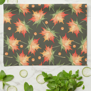 Beautiful Fall Colours Leaves Tea Towel