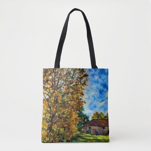 Beautiful Fall Day Picture Tote (Front)